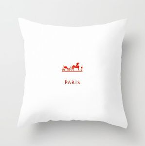 Pillow Case transgraniczny słynny logo marki w przystępnej cenie luksusowy styl kwadratowy salon sofa sofa krótka pluszowa poduszka okładka europejska i amerykańska