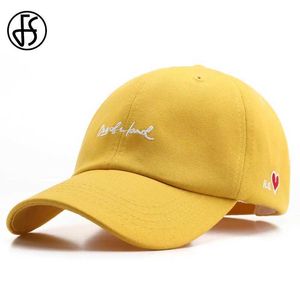 Ball Caps FS 2024 Streetwear Pink Yellow Cute Baseball Cap For Men Women Summer Travel Snapback Hip Hop Trucker Caps Casquette Femme Y240507