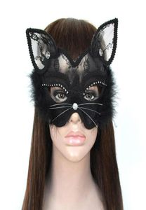 Masquerade Maske Dantel Seksi Kadın Hayvan Kedi Yüzü PVC Cadılar Bayramı Maskesi Noel Malzemeleri GD5203177644