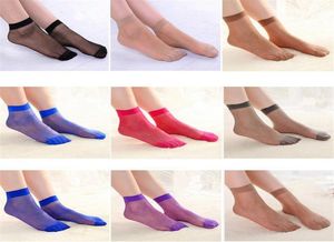 1000PAIRS Sexiga kvinnor039s Ultra Thin Silk Short Stockings Ankle Low Cut Socks Elastic Clear Short Silk Stockings 40744075129