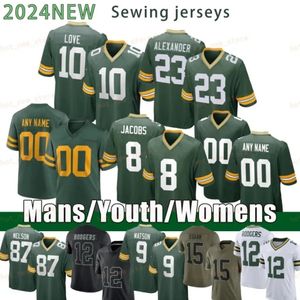 Josh Jacobs 10 Love Football Jerseys Jayden Reed Watson Xavier McKinney Dillon David Bakhtiari Quay Walker Luke Musgrave Tucker Kraft Rashan Gary