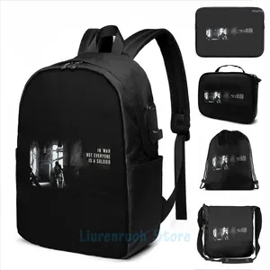 Rucksack lustiger Grafikdruck Dieser Krieg der MEINE USB -Ladung Männer Schultaschen Frauen Bag Travel Laptop