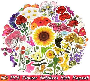 50 PCS Waterproof Spring Flower Stickers for Kids Teens Adults to DIY Laptop Tablet Luggage Water Bottle Snowboard Guitar Car Home7247897