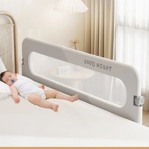 Bed Guardrail Fully Folded Baby Safety Barrier Anti-Fall Crib Protector Invisible Collapsible Fence Bedroom Railing 240428
