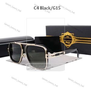 2024 Vintage Pilot Square Womens Men Sunglasses Projektant mody Shades Golden Rame Style Słońce Męskie UV400 Gradient LXN-EVO DITA SUN SUN SUN CLASS 6260