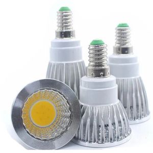 電球LED Spotlight 9W 12W 15WランプGU10/GU5.3/E27/E14 85-265V MR16 12V COB BULB温かい白いコールドライトルール