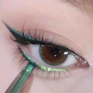 Eyeliner 1pc Glitter Diamond Eyeliner Pérola líquida brilho brilhante Shiny Metallic Eyeshadow Multi Chrome Color Aurora maquiagem de maquiagem Pigmento