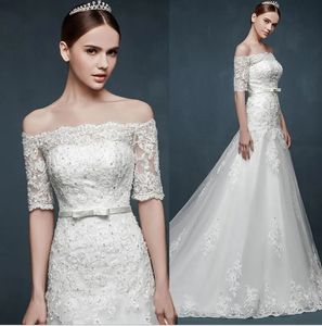 Abito da sposa affascinante abbigliamento da sposa da sposa da sposa abiti da spalla abiti da sposa abiti da sposa con treno di spazzatura a fila a ghiglio