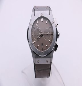 Men039S Mechanical Watch NX Fashion Modern Fivehand multifunktionskalender Silvervitt rostfritt stålfodral Gray Surface BLA2344805