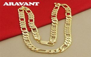 Chokers 925 Silver 18K Gold Necklace Chains For Men Fashion Jewelry Accessories 2211059754526