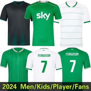 2024 İrlanda Futbol Forması Euro Kupa Erkekler Çocuk Kiti Robinson Obafemi Ev Yeşil Uzak Beyaz 24 25 Milli Takım Hendrick McClean Futbol Gömlek Ferguson Browne Brady