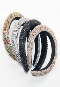 Hela lyxiga rhinestones vadderade hårtillbehör Huvudband för kvinnor Crystal Hairbands Hair Hoop Barock pannband 12 PCSLOT L4942965