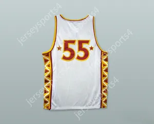 CUSTOM NAY Mens Youth/Kids 1996 HOT CHILE STYLE RUCKER ALL STARS 55 WHITE BASKETBALL JERSEY TOP Stitched S-6XL