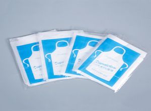 Erwachsene Kinder Einwegschürze Plastik wasserdichte staubfeste transparente Küchencooking -Schürze tragbare dicke öldliche Kleidung V7407267