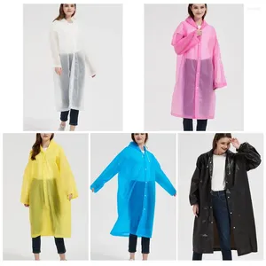Yağmurluk 1 adet yüksek kaliteli eva unisex raincoat kalınlaşmış su geçirmez erkekler kadınlar kamp elbise yağmur yağışı yağmur ceket siyah s8e7