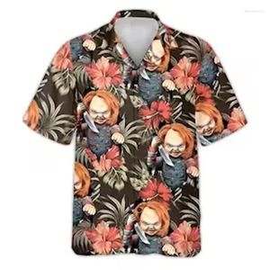 Men's Casual Shirts Horror Movie Bride Of Chucky 3D Printed For Men Women Clothes Short Sleeve Lapel Camisas Y Blusas Hawaiian Shirt Male