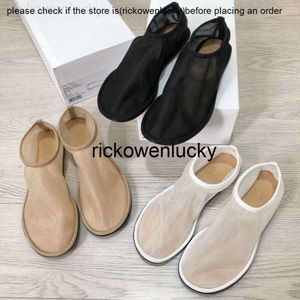 the row 2023 summer new style the * row breathable comfortable gauze fairy shoes Fashion design flat shoes Roman sandals