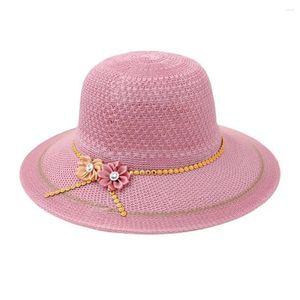 Szerokie brzegowe czapki letnie kapelusz duży oddychający fałszywy ochrona przed słońcem wakacyjną plaż