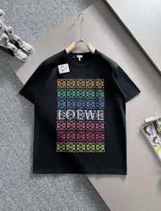 T-shirt masculino de roupas de grife de grife luo yi micro camiseta preta e branca moda masculina e feminina letra de camiseta feminina