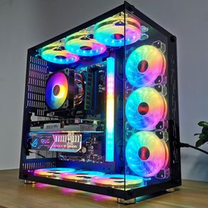 Fans & Coolings 12cm Silent Symphony Luminous Crystal Clear Computer Cooling Fan RGB Case 2964