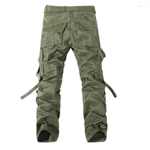 Calças masculinas Multi-Pockets Casual Militar Longo Longo Long Long Long Lengamento Trabalho de Camuflagem Tactical Tamanho 28-40