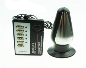 Electro Shock Therapy Anal Plug Vaginal Plug Bondage Gear Kit Estime Torture Fetish Spela vuxna spel Sexleksaker för par JDAC103823104797