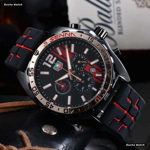 Senna Tag Heure Watch Top Brand Tag F1 Racing Series Luxury Mens Watch Sport Sports Silicone Strap Super Luminous Tag Watch Designer Automatic Designer 493