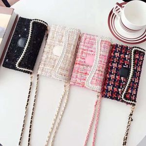 Xiaoxiangfeng woolen lace iPhone 15 Max phone leather case 12 card 14 Pro diagonal span 13