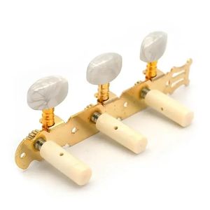 1st 3L/3R Guitar Tuning Keys Tuners Machine Head 6 String Gold Plated Single Hole Tuning Pinns For Classical Acoustic Guitar