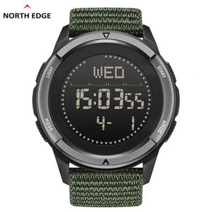 North Edge Apls Mens Digital Carbon Watch Watch Shock Militraly Sports Super Light Outdoor Compass Waterproof 50m Orpredini da polso 240428 240428