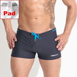 Ternos Push Up Swimming Trunks para homens shorts de natação desmiit roupas de banho sexy gay swimsuit beach use maiô de banho boxer breve zwembroek homem