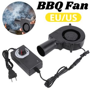 Tillbehör 110V/220V Powered BBQ Fan Electric Air Blower för grill utomhus campinghandbok Grill BBQ Fan Fire Bellows BBQ Tools EU/Us