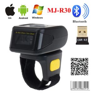 Сканеры Eyoyo MJR30 Portable Bluetooth Ring 2D Scanner Scanner Barcode для iOS Android Windows PDF417 DM QR -код 2D Беспроводной сканер беспроводной связи