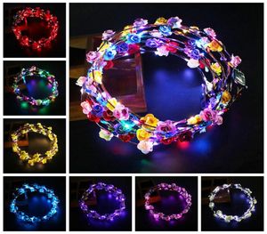 LED Light Up Wreath pannband Kvinnor Girls Flashing Headwear Hair Accessories Concert Glow Party Supplies Halloween Xmas Gifts RRA202920408