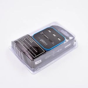 USB Hub 2.0 3-Port MMC Card SD Card Reader Slot USB Combo All-in-One USB Splitter-Kabel für Laptop geeignet