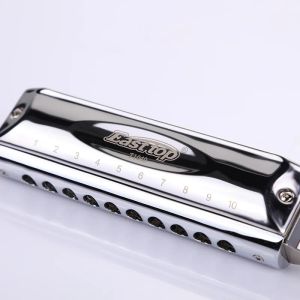 Instrumentos Easttop Harmonica cromática 10 buracos harpa Órgão da boca Chave C Abs ABS Instrumentos musicais profissionais de prata T1040 Feito na China