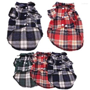 Dog Apparel Pet Clothes Autumn And Winter Shirts Handsome Plaid Bixiong Schnauzer