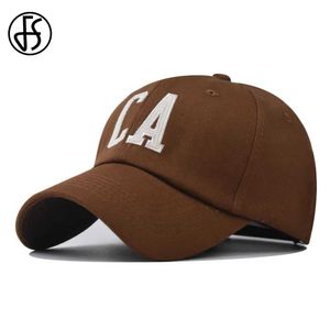 Ball Caps FS Trendy Red Brown Big Letter Baseball Cap da baseball Summer Sports Men Women Golf Caps Snapback Dad Hat Bone Trucker Hats 2023 Y240507