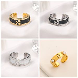 Classic Designer Wedding Ring New Fashion Charm Women Adjustable Ring High Quality Birthday Gift Jewelry Design For Women Stainless Steel Ring Correct Logo