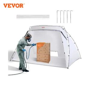 Gazebos VEVOR Portable Paint Booth Shelter 7.5x5.2x5.2/10x7x6ft Foldable Spray Painting Tent for Furniture Craft Project DIY Hobby Tool