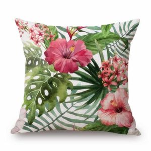 Cushion/Decorative Square 45x45cm cushion Home Decorative Quality Flamingo Parrot Lily Flowers Birds Cushion without core