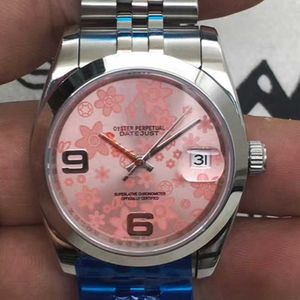 Designer Watch Reloj Смотрите AAA Механические часы Laojia log Log Log -Light White Powder Цветочный одно календарный стальная полоса Полностью автоматические механические часы RZ09