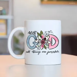 Mugs 11oz Inspirational Coffee Cup Unik gåva för kristna gåvor Vänner Lovers Family Födelsedagsemester