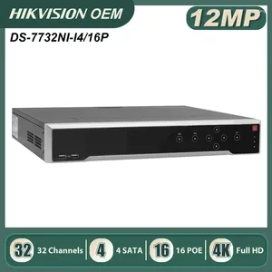 ANPVIZ HIKVISION OEM DS-7732NI-I4/16P 32CH 12MP 4K NVR 16 POE 포트 지원 4 SATA 네트워크 비디오 레코더 최대 32TB