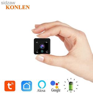 Mini -Kameras Mini Tuya Smart Life WiFi Camera IP Wireless Batterie 1080p HD Video CCTV Nanny Body Camera Night Home Safety Google Alexa WX