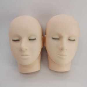 Wimpern Falsches Wimpern Erweiterungstraining Schaufensterpuppe Kopf Wimpern Mannequin Kopf Flachpuppe Gesicht Head Manakin Augenlider für Wimpernübungen