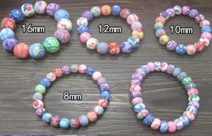 Ordine misto 8mm 10mm 12mm 15mm 15 mm colorato bracciali argillosi argillosi 20pcs braccialetti di perline bohémien kid039s regalo39906701687165