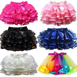 Tutu Dress Baby Girl Tutu Mini saia crianças Princesa vestidos projéticos Garotas Saias de bolo de baile de bola adorável vestido de baile tutu