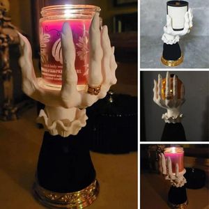 Candele Halloween Witch Hand Candlestick Horror Porta dell'orrore per casa decorazione della camera da letto soggiorno