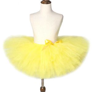 abito tutu bambine gonna giallo tutu per bambini soffice balletto da ballo tuto abito da ragazza costume di compleanno gonne per tulle per fotografie D240507